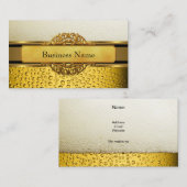 Business Card Gold Amber Bierale schwarz Visitenkarte (Vorne/Hinten)