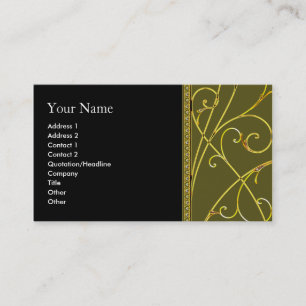 business_card_gold_floral visitenkarte