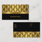 Business Card Gold Tile Trimm Red Jewel Visitenkarte (Vorne/Hinten)