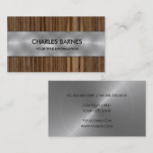 Business Card Holz und Stahl Visitenkarte (Vorne/Hinten)