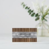 Business Card Holz und Stahl Visitenkarte (Stehend Vorderseite)