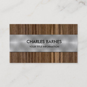 Business Card Holz und Stahl Visitenkarte