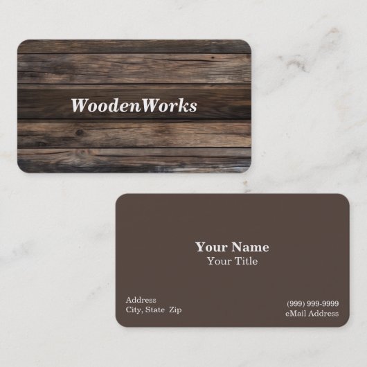Business Card Holz Visitenkarte (Vorne/Hinten)
