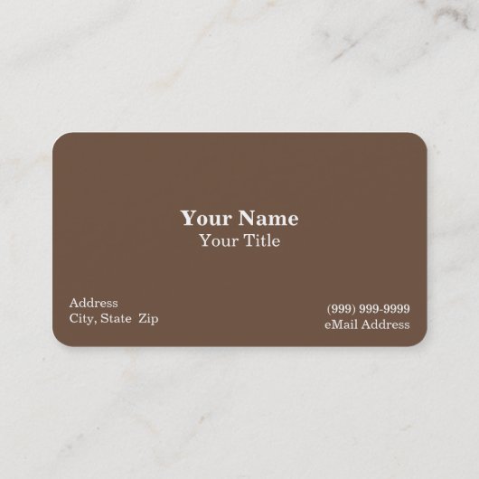 Business Card Holz Visitenkarte (Rückseite)