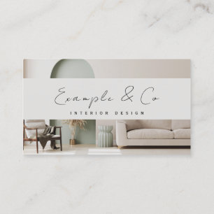 Business Card, Interior Design Foto individuell an Visitenkarte