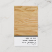 BUSINESS CARD Jazzschlichte Holzkornschmiede Visitenkarte (Rückseite)