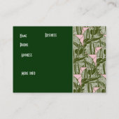Business Card Jugendstil Deko Elegante Visitenkarte (Rückseite)
