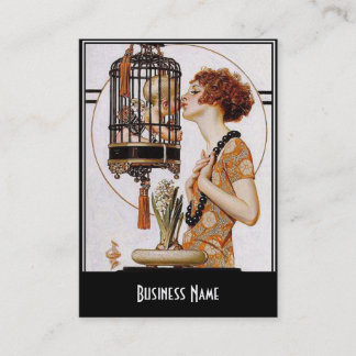 Business Card Jugendstil Deko Elegante Visitenkarte