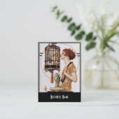 Business Card Jugendstil Deko Elegante Visitenkarte (Stehend Vorderseite)