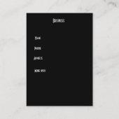 Business Card Jugendstil Deko Elegante Visitenkarte (Rückseite)