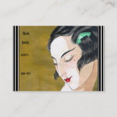 Business Card Jugendstil Deko Mode Elegante Visitenkarte (Rückseite)
