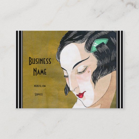 Business Card Jugendstil Deko Mode Elegante Visitenkarte (Vorderseite)