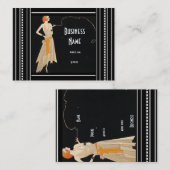 Business Card Jugendstil Deko Mode Elegante Visitenkarte (Vorne/Hinten)