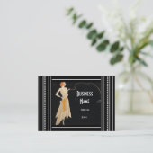 Business Card Jugendstil Deko Mode Elegante Visitenkarte (Stehend Vorderseite)