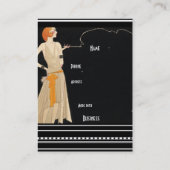 Business Card Jugendstil Deko Mode Elegante Visitenkarte (Rückseite)