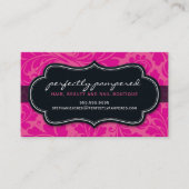 BUSINESS CARD Klasse geblüht Fuschia rosa schwarz Visitenkarte (Vorderseite)