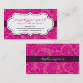 BUSINESS CARD Klasse geblüht Fuschia rosa schwarz Visitenkarte (Vorne/Hinten)