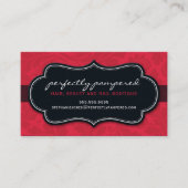 BUSINESS CARD Klasse geblüht Kirschrot schwarz Visitenkarte (Vorderseite)