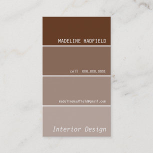 BUSINESS CARD Lackchip Schokoladenbraun beobachten Visitenkarte