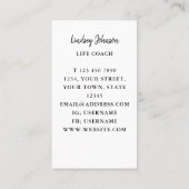 Business Card Life Coach Visitenkarte (Rückseite)
