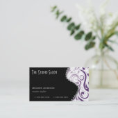 Business Card Lila Terminkarte (Stehend Vorderseite)