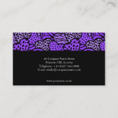 Business Card lila Wild Hearts Design Visitenkarte (Rückseite)