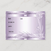 Business Card Lilac Mauve Art Deco Visitenkarte (Rückseite)