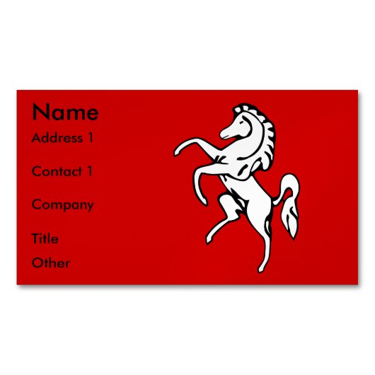 Business Card Magnet with Flag of Kent County (Vorderseite)