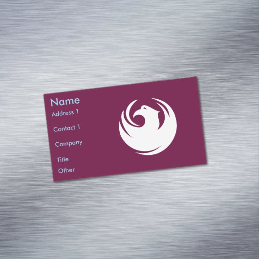 Business Card Magnet with Flag of Phoenix City (Beispiel)