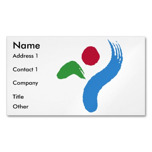 Business Card Magnet with Flag of Seoul (Vorderseite)