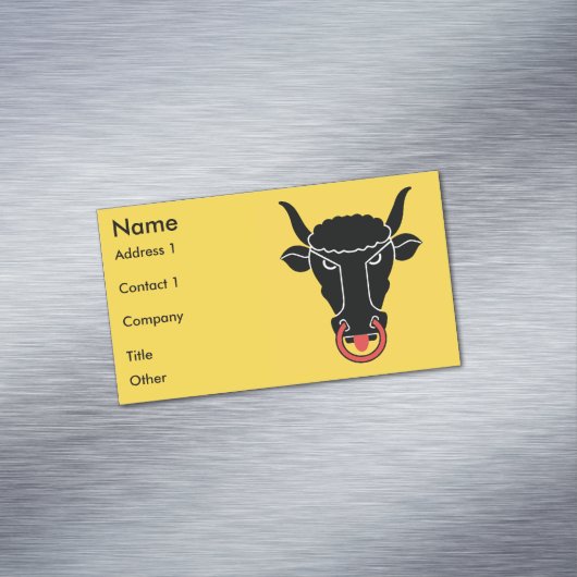Business Card Magnet with Flag of Uri, Switzerland (Beispiel)