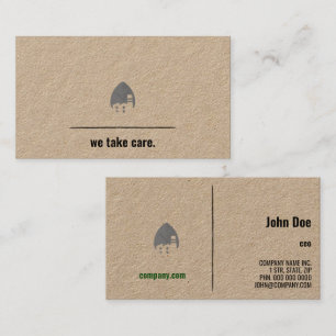 Business Card Minimalistisch Öko Kraft Visitenkarte