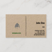 Business Card Minimalistisch Öko Kraft Visitenkarte (Rückseite)