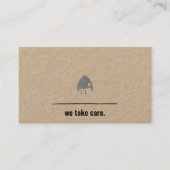 Business Card Minimalistisch Öko Kraft Visitenkarte (Vorderseite)