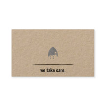 Business Card Minimalistisch Öko Kraft