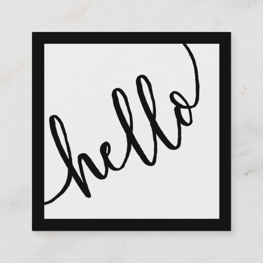 Business Card Minimalistische benutzerdefinierte V Quadratische Visitenkarte (Rückseite)