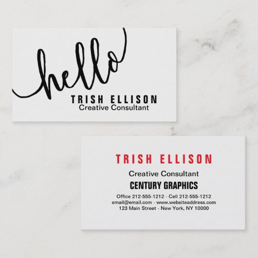 Business Card Minimalistische benutzerdefinierte V Visitenkarte (Vorne/Hinten)