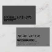 Business Card Minimalistischer Vorlagenschwarz Visitenkarte (Vorne/Hinten)