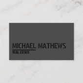 Business Card Minimalistischer Vorlagenschwarz Visitenkarte (Vorderseite)