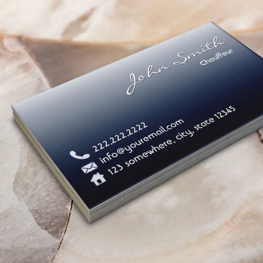 Business Card Mitternacht Blue Chauffeur Visitenkarte