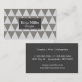 Business Card "Modern Silver Triangle" Visitenkarte (Vorne/Hinten)