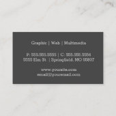 Business Card "Modern Silver Triangle" Visitenkarte (Rückseite)