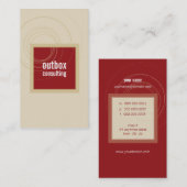 BUSINESS CARD Moderne Box Monogramm Gold Visitenkarte (Vorne/Hinten)