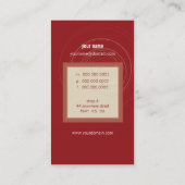 BUSINESS CARD Moderne Box Monogramm Gold Visitenkarte (Rückseite)