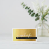 BUSINESS CARD Moderne, coole, fette Goldfolie Visitenkarte (Stehend Vorderseite)