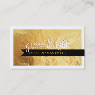 BUSINESS CARD Moderne, einfache, fette Goldfolie Visitenkarte