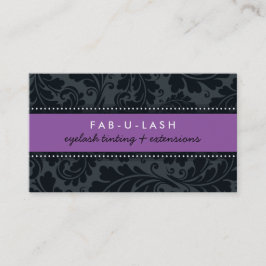 BUSINESS CARD Moderne, fett geblüht lila schwarz Visitenkarte
