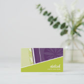 BUSINESS CARD Moderne Funkecke Limon lila Visitenkarte (Stehend Vorderseite)