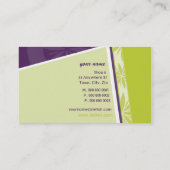 BUSINESS CARD Moderne Funkecke Limon lila Visitenkarte (Rückseite)