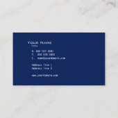 BUSINESS CARD Moderne futuristische trendige Marin Visitenkarte (Rückseite)
